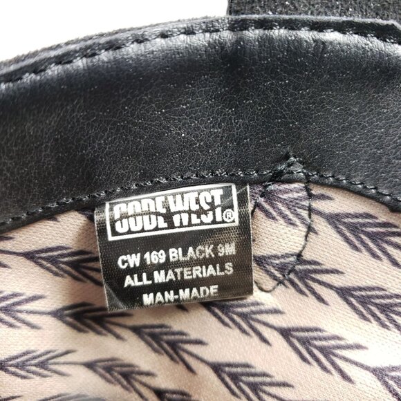 Code West Womens Size 9 Black Faux Suede Western Ankle Boots - Picture 8 of 9